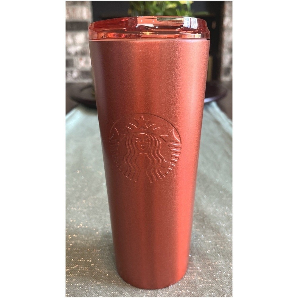 Starbucks Fall 2024 Cinnamon Pumpkin Orange Shimmer SS‎ Limited 16 Oz Tumbler